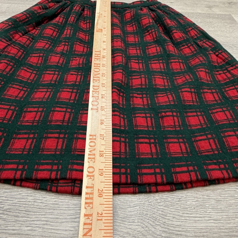 Vintage Marchesa di Gresy Wool Tartan Skirt Womens 8 Red Green Plaid Italy - Picture 7 of 8